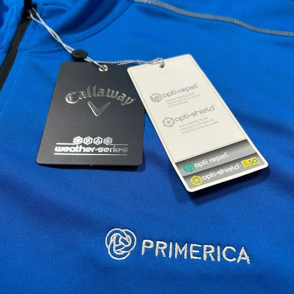 Callaway Quarter Zip Pullover XXXL Blue Weather Series Opti-Repel Golf 3XL New